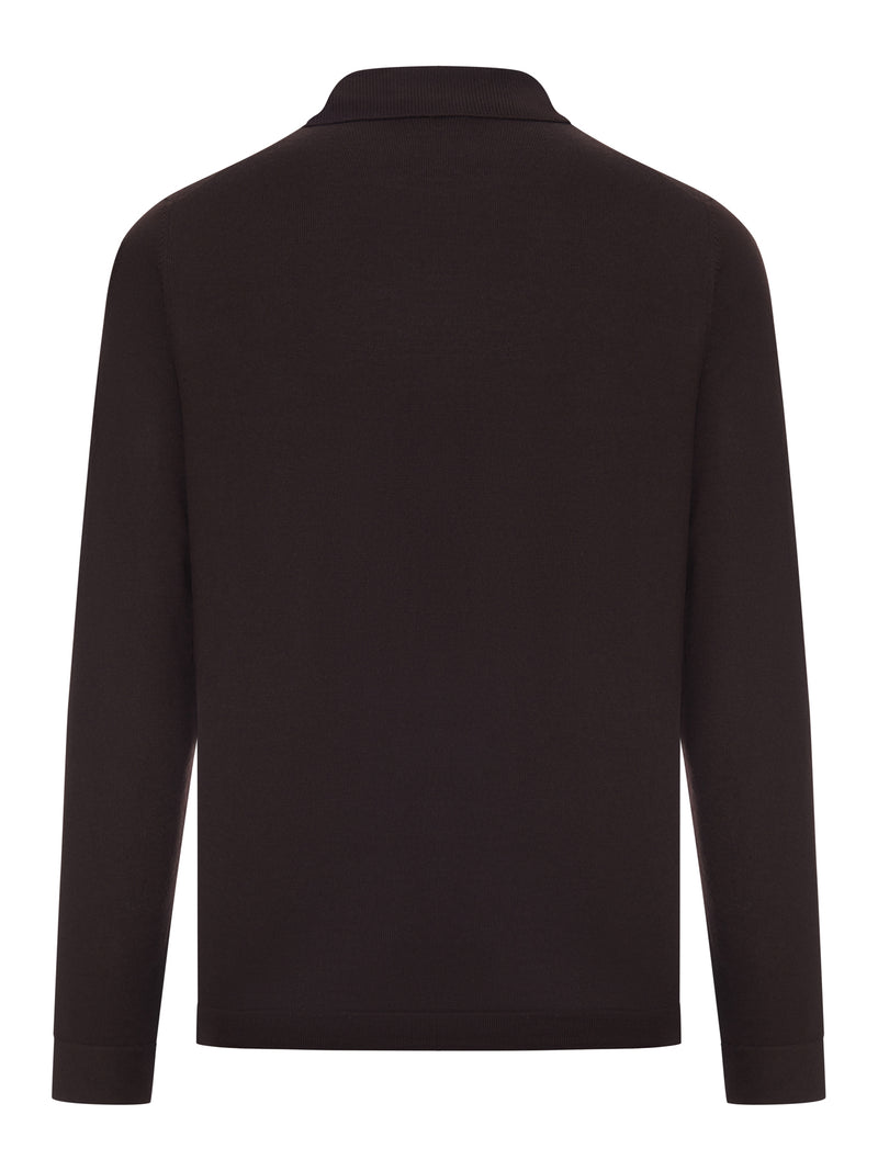FINE KNIT CARDIGAN WITH LAPEL COLLAR