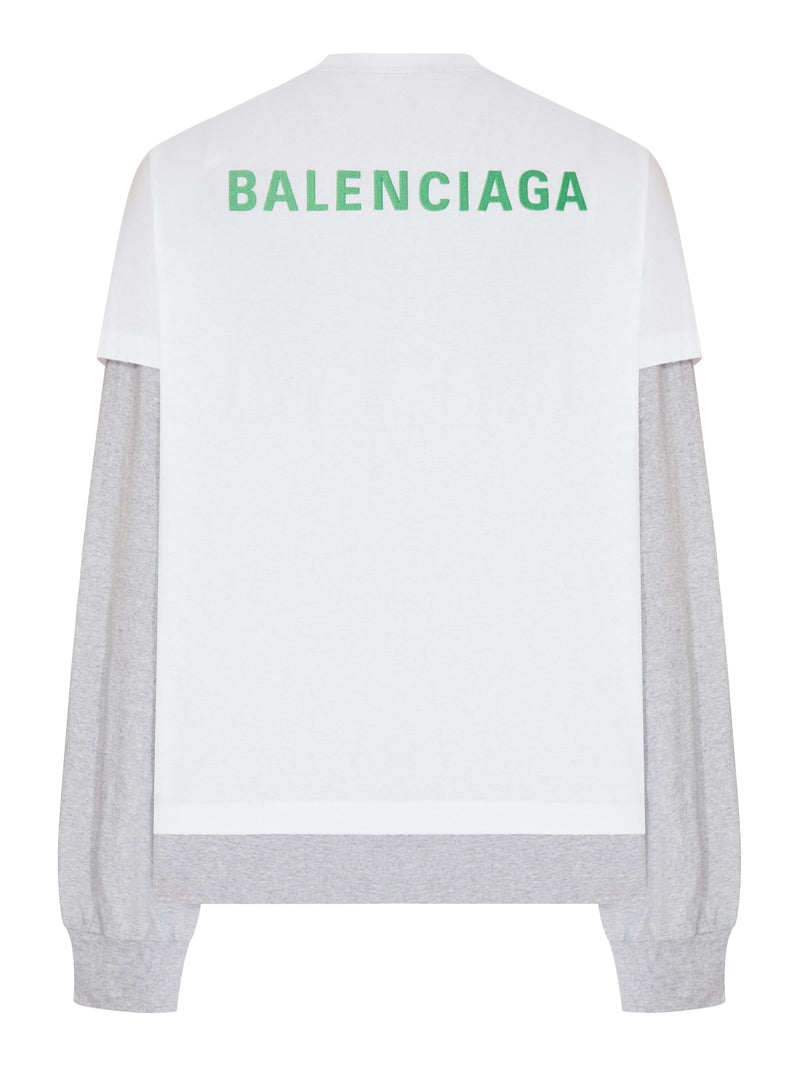 LAYERED T-SHIRT WITH BALENCIAGA LOGO