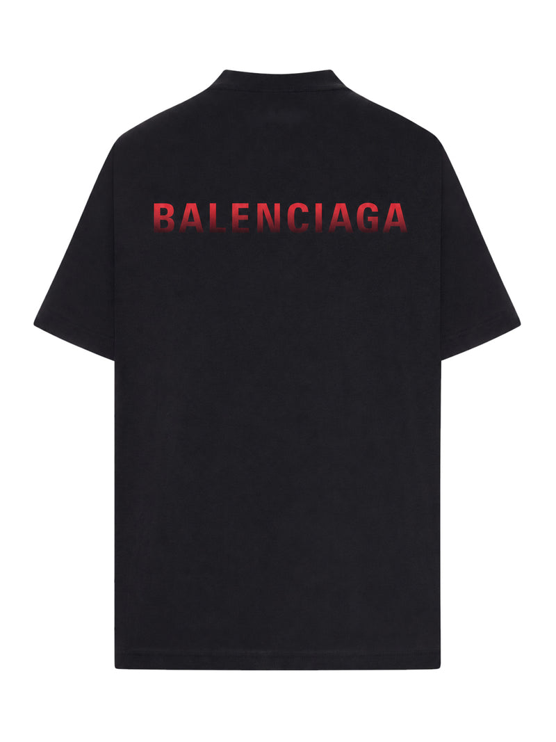 OVERSIZED T-SHIRT WITH GRADIENT PRINT ON THE BACK