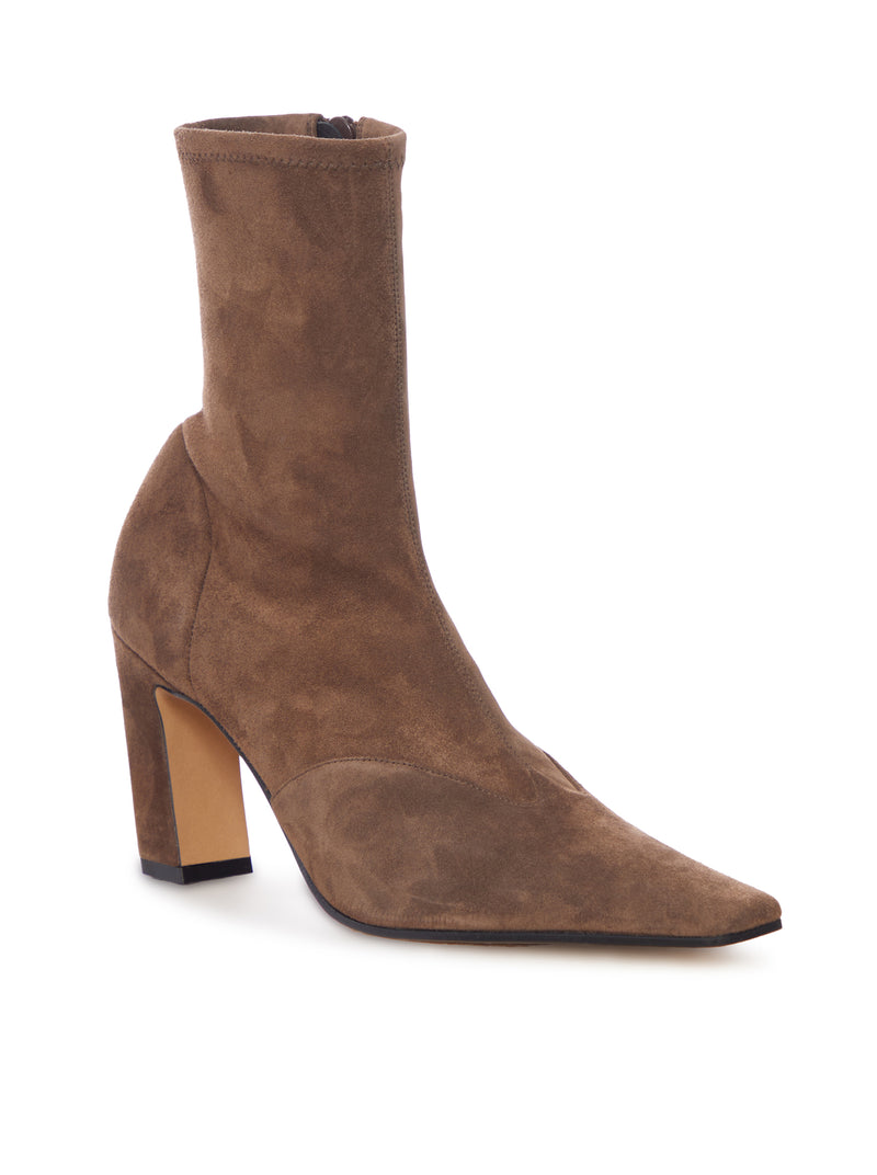 SUEDE ANKLE BOOT WITH HEEL