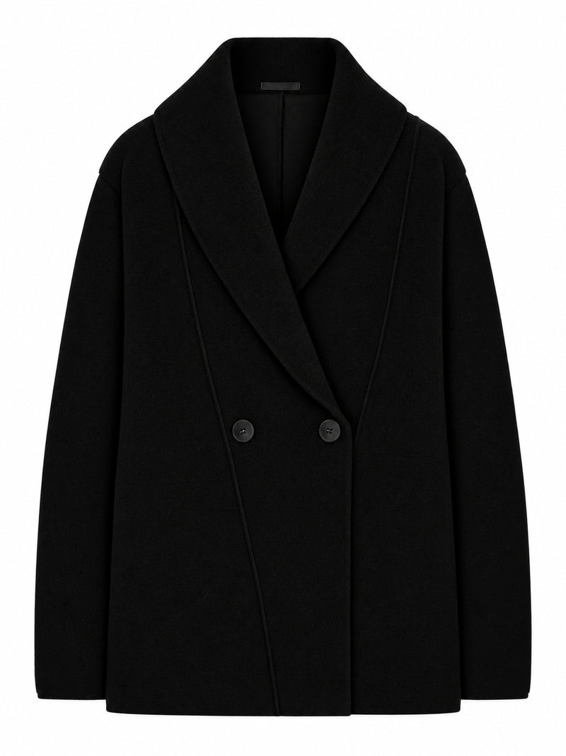 DOUBLE-BREASTED KNIT JACKET