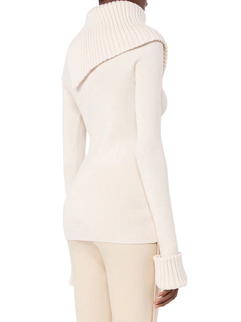 FITTED STRETCH WOOL SWEATER