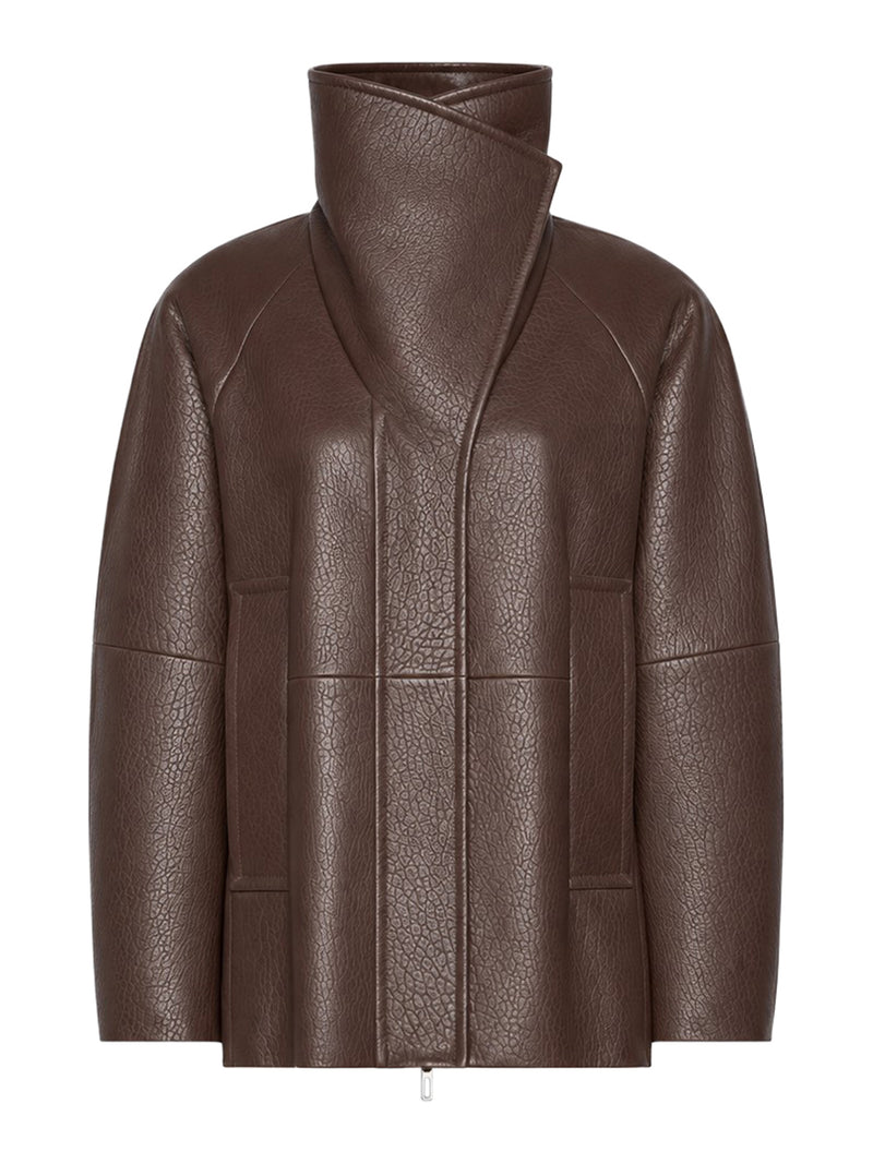 MOKA LEATHER SALAGGIO JACKET