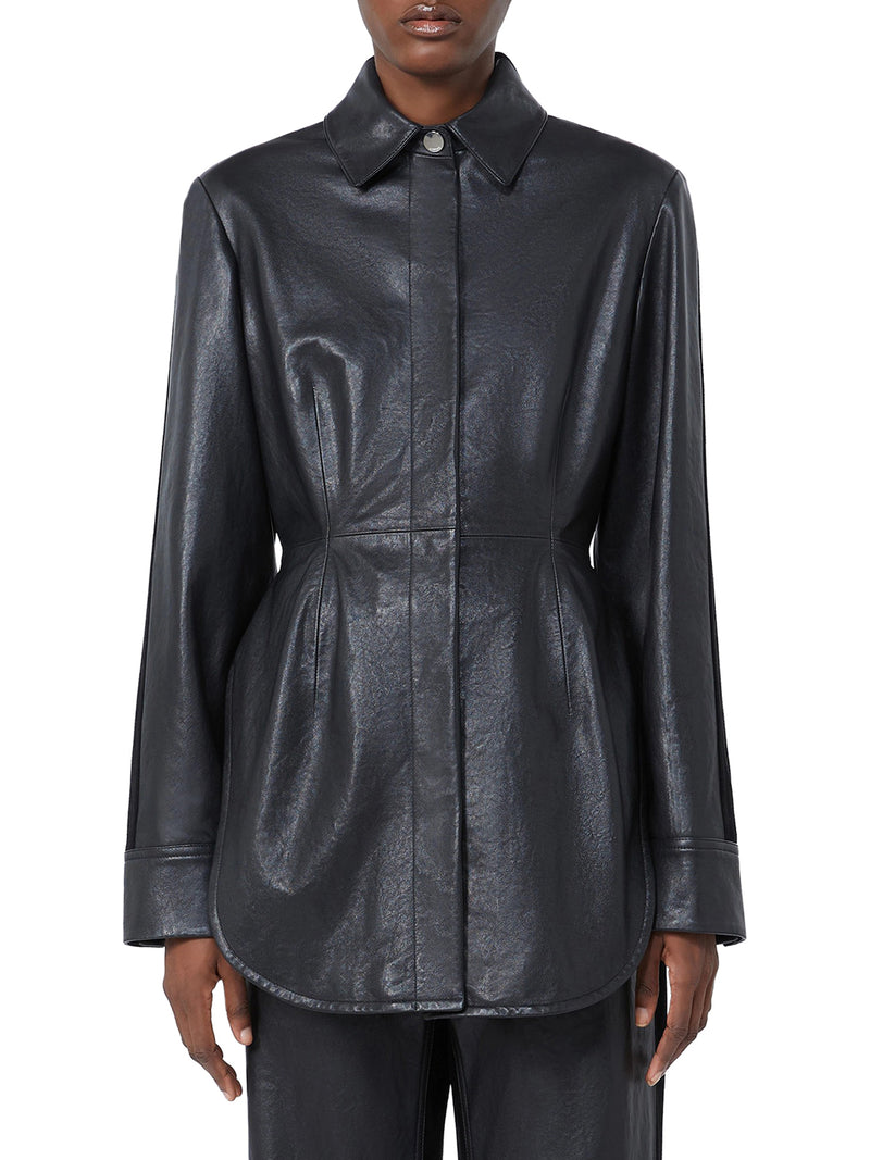 LONG LEATHER COCCOLE SHIRT