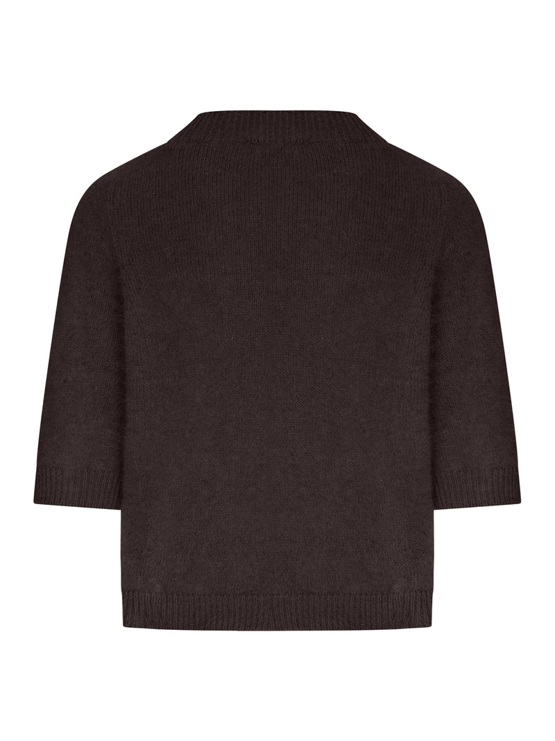 SHORT-SLEEVED ANGORA WOOL TOP