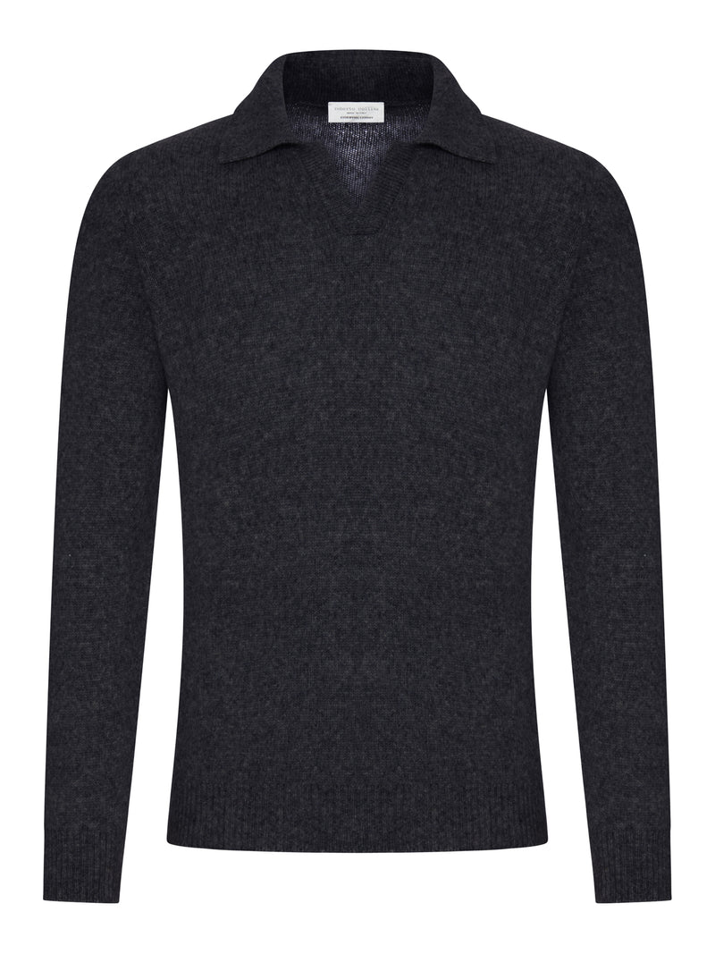 WOOL POLO SWEATER