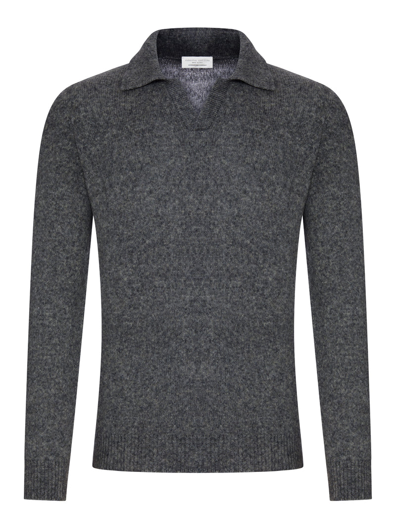 WOOL POLO SWEATER