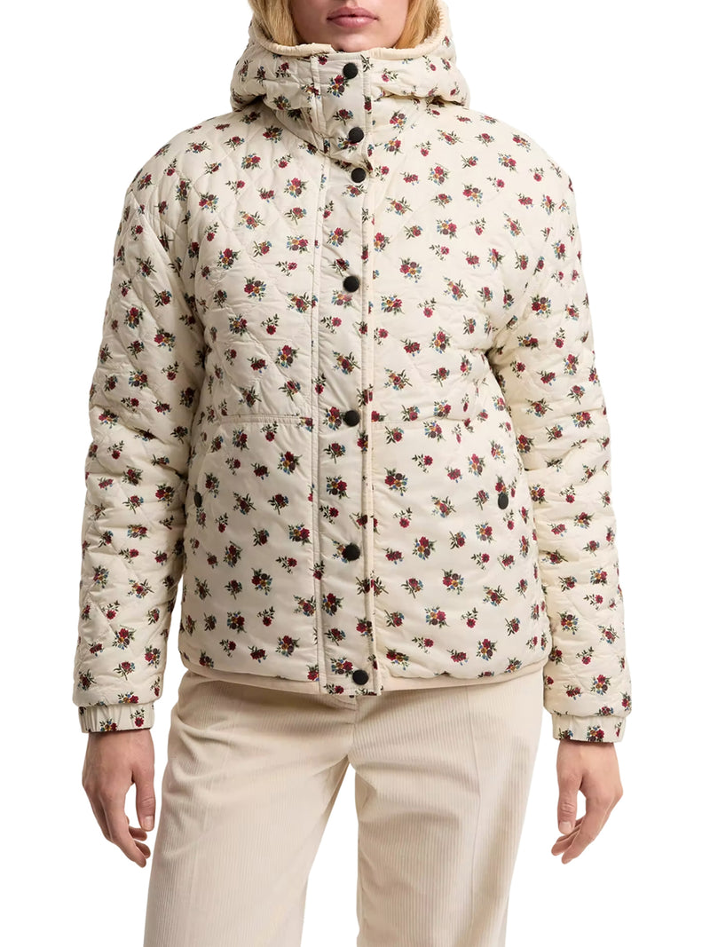 REVERSIBLE PADDED HOODED ZIP-UP TEDDY SWEATSHIRT
