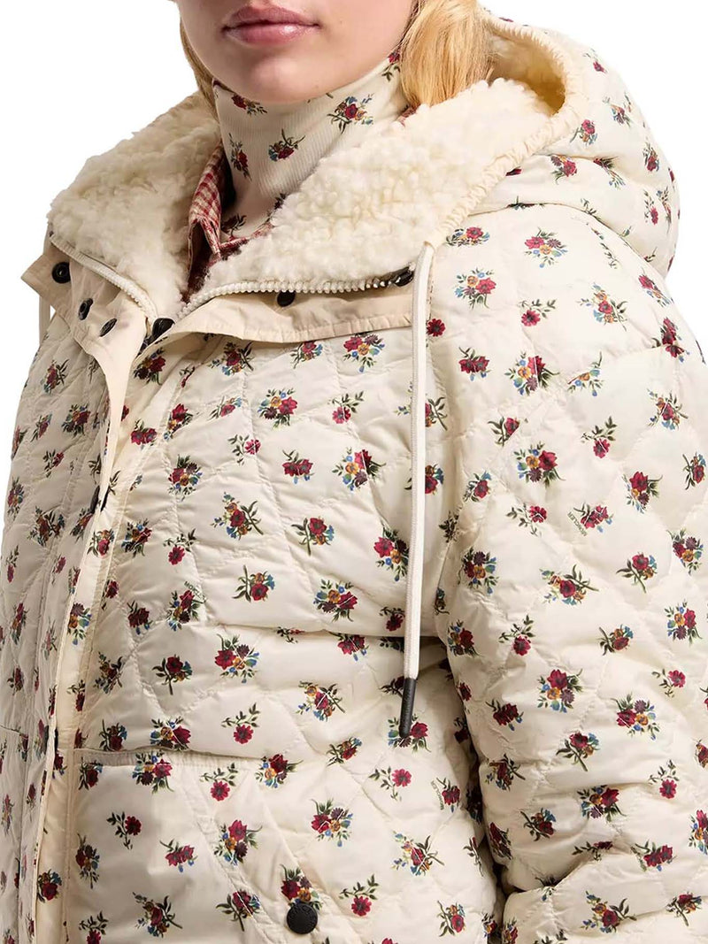 REVERSIBLE PADDED HOODED ZIP-UP TEDDY SWEATSHIRT