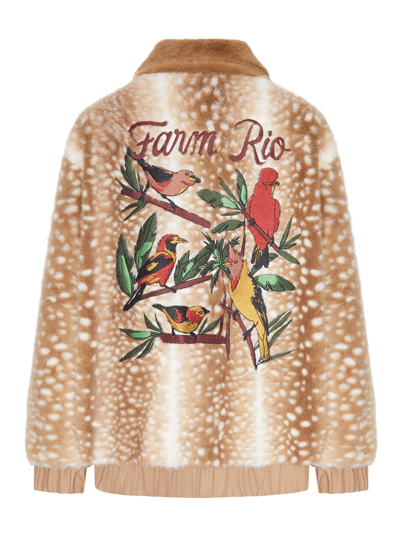 REVERSIBLE JACKET WITH FUR COLLAR