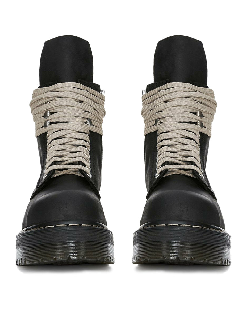 DR. MARTENS X RICK OWENS BOOT WITH QUAD SOLE AND STEEL TOE, IN OILED NUBUCK COWHIDE
