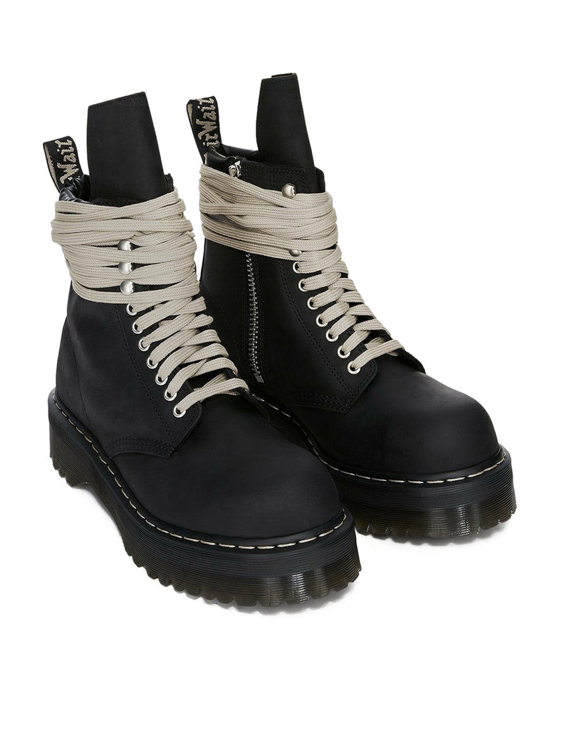 DR. MARTENS X RICK OWENS BOOT WITH QUAD SOLE AND STEEL TOE, IN OILED NUBUCK COWHIDE