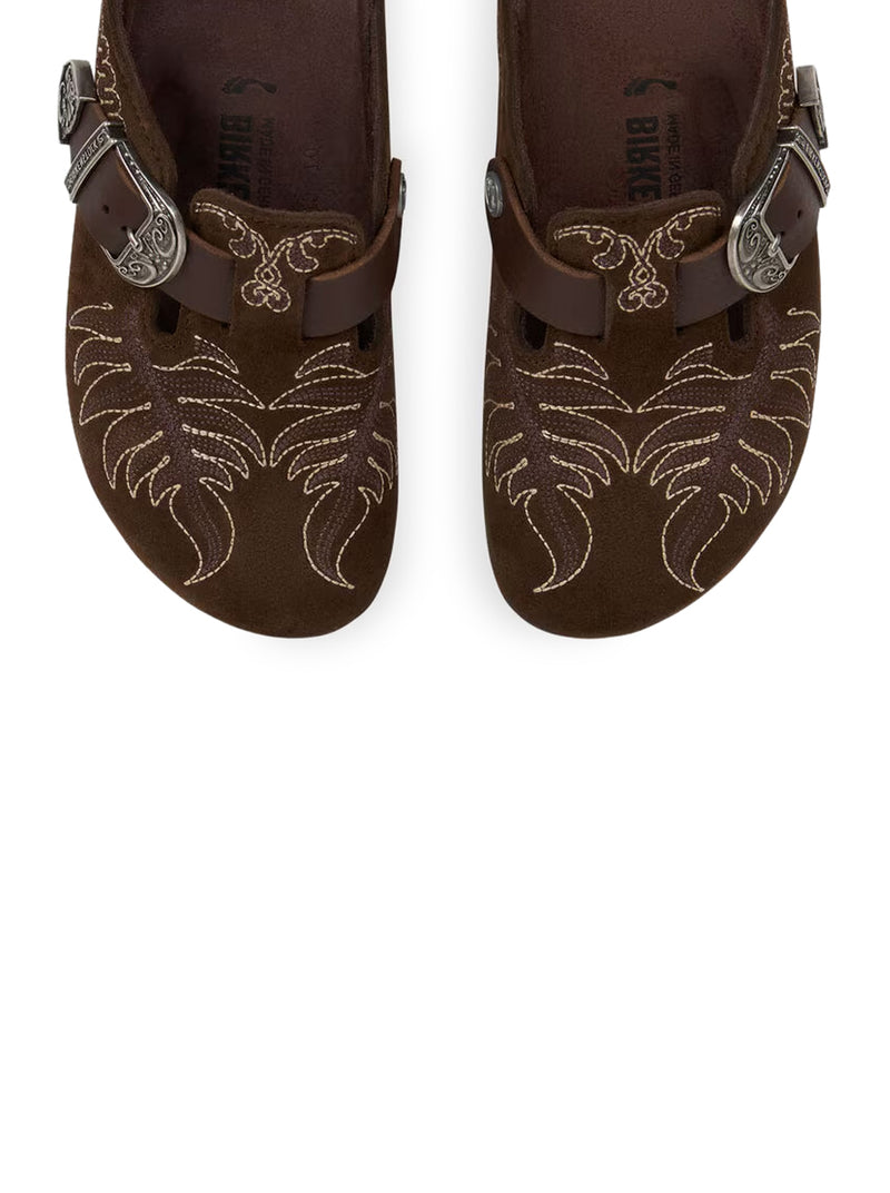 BOSTON SABOT IN EMBROIDERED SUEDE BIRKENSTOCK BY ETRO