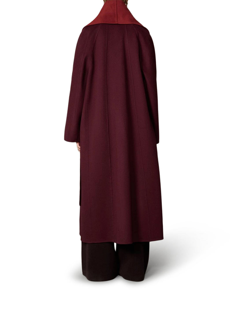 REVERSIBLE BRUSHED CASHMERE SCARF-STYLE COAT