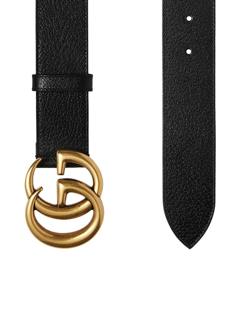 LEATHER BELT WITH GG BUCKLE 4 CM