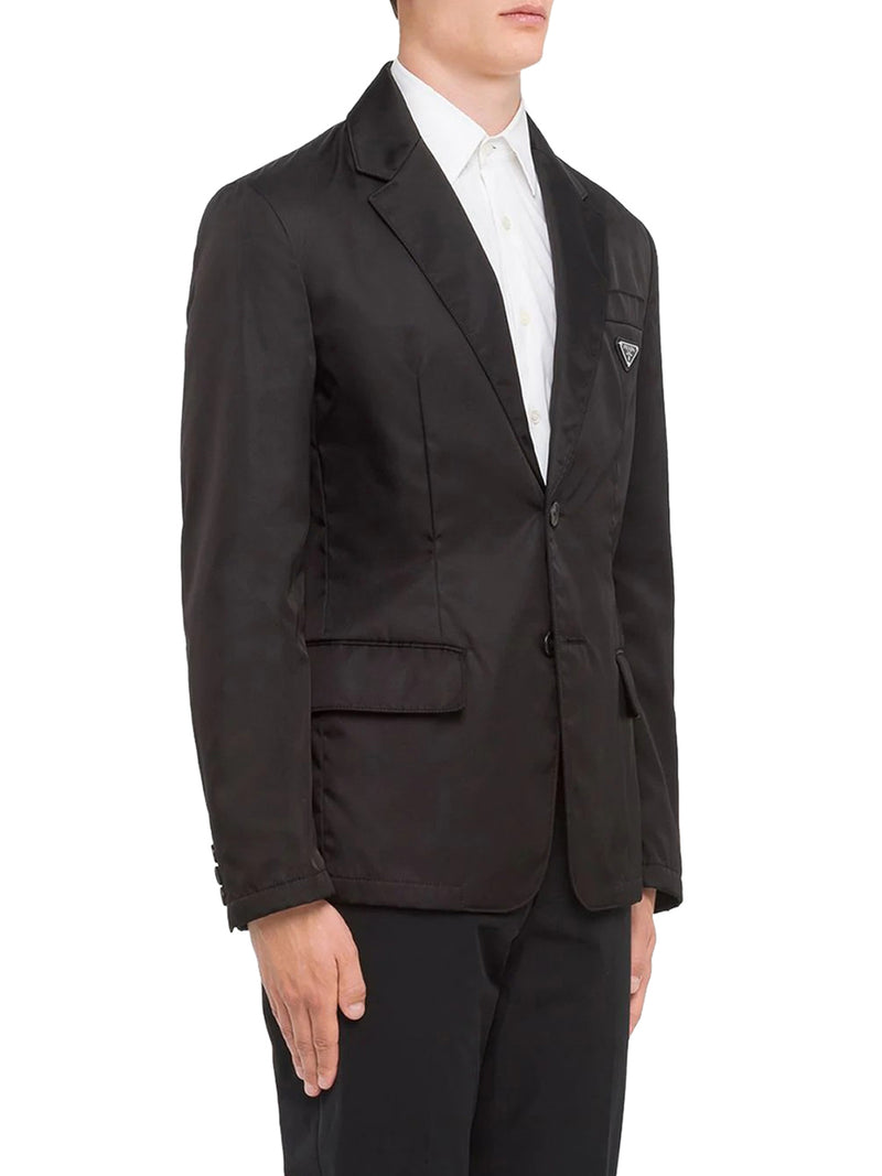 Single breasted blazer with application