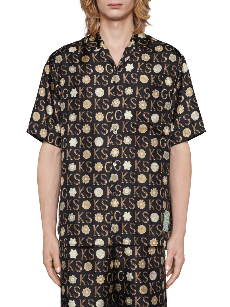 Gucci GG Motif Bowling Shirt - Neutrals