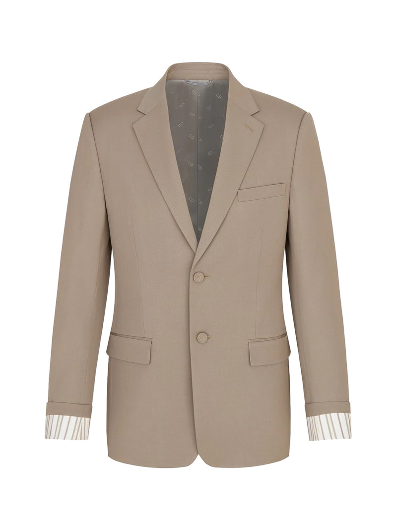 JACKET WITH `CHRISTIAN DIOR` STRIPED SLEEVE CUFFS