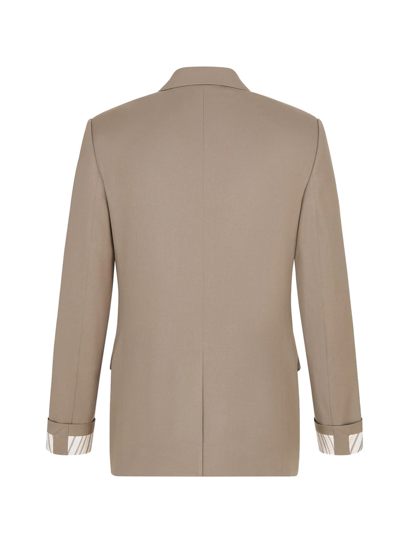 JACKET WITH `CHRISTIAN DIOR` STRIPED SLEEVE CUFFS