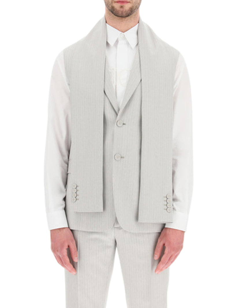 vest with pointed lapels
