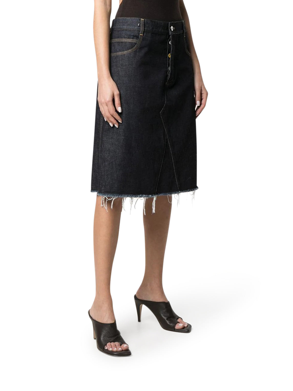 A-line mid-length skirt