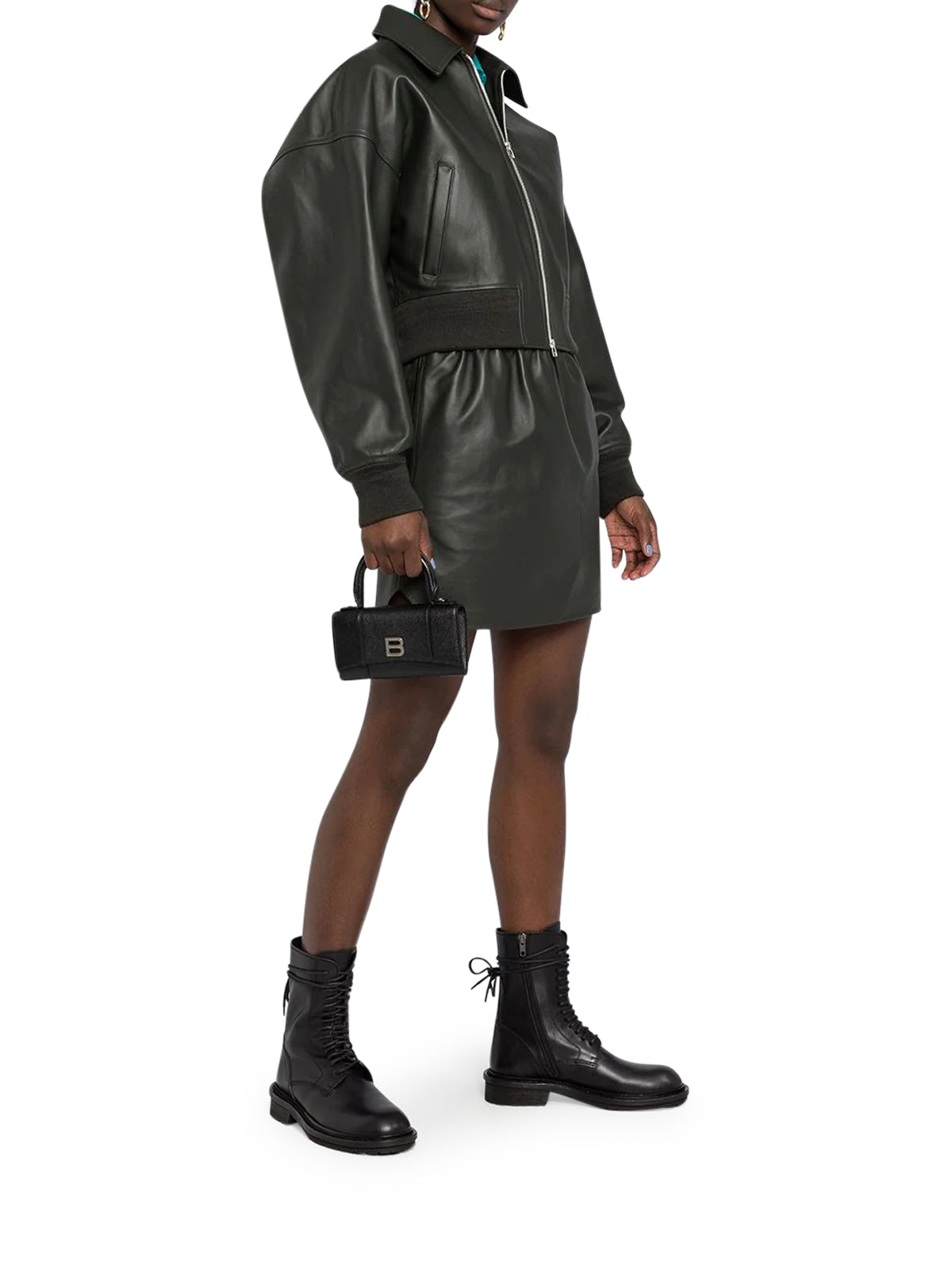 leather bomber-style jacket