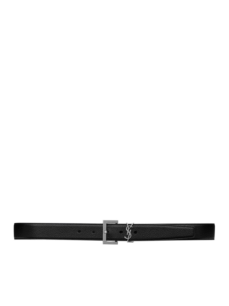 CASSANDRE BELT IN HAMMERED LEATHER WITH SQUARE BUCKLE