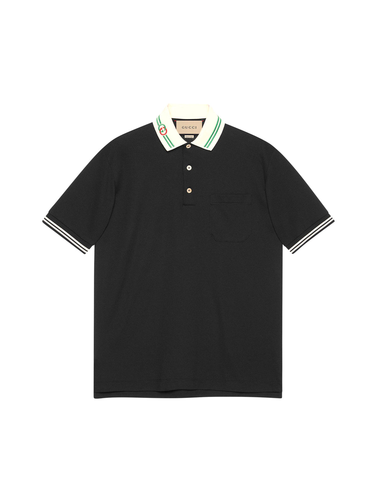 Cotton pique polo shirt with GG