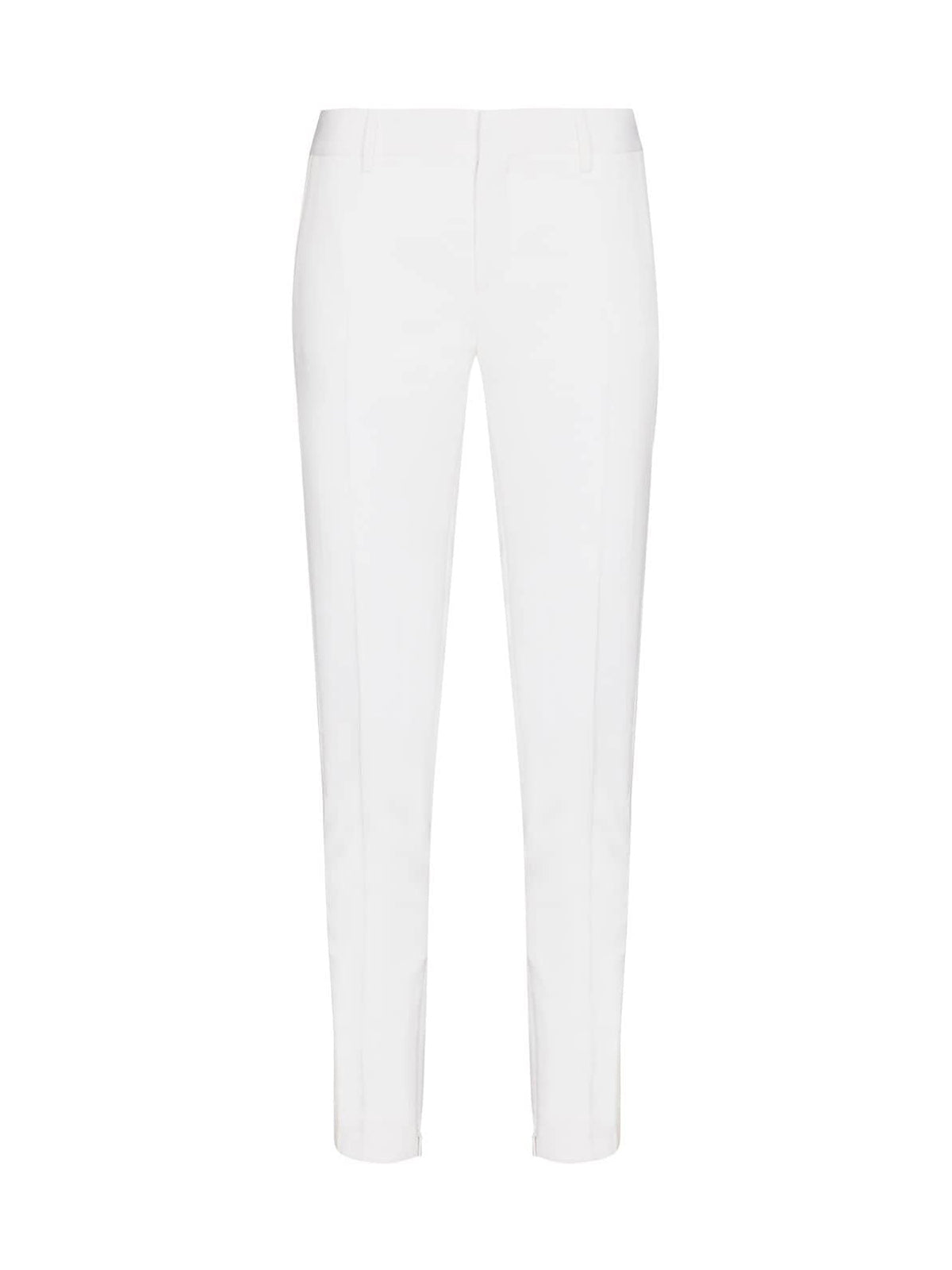 Slim trousers with front pleats