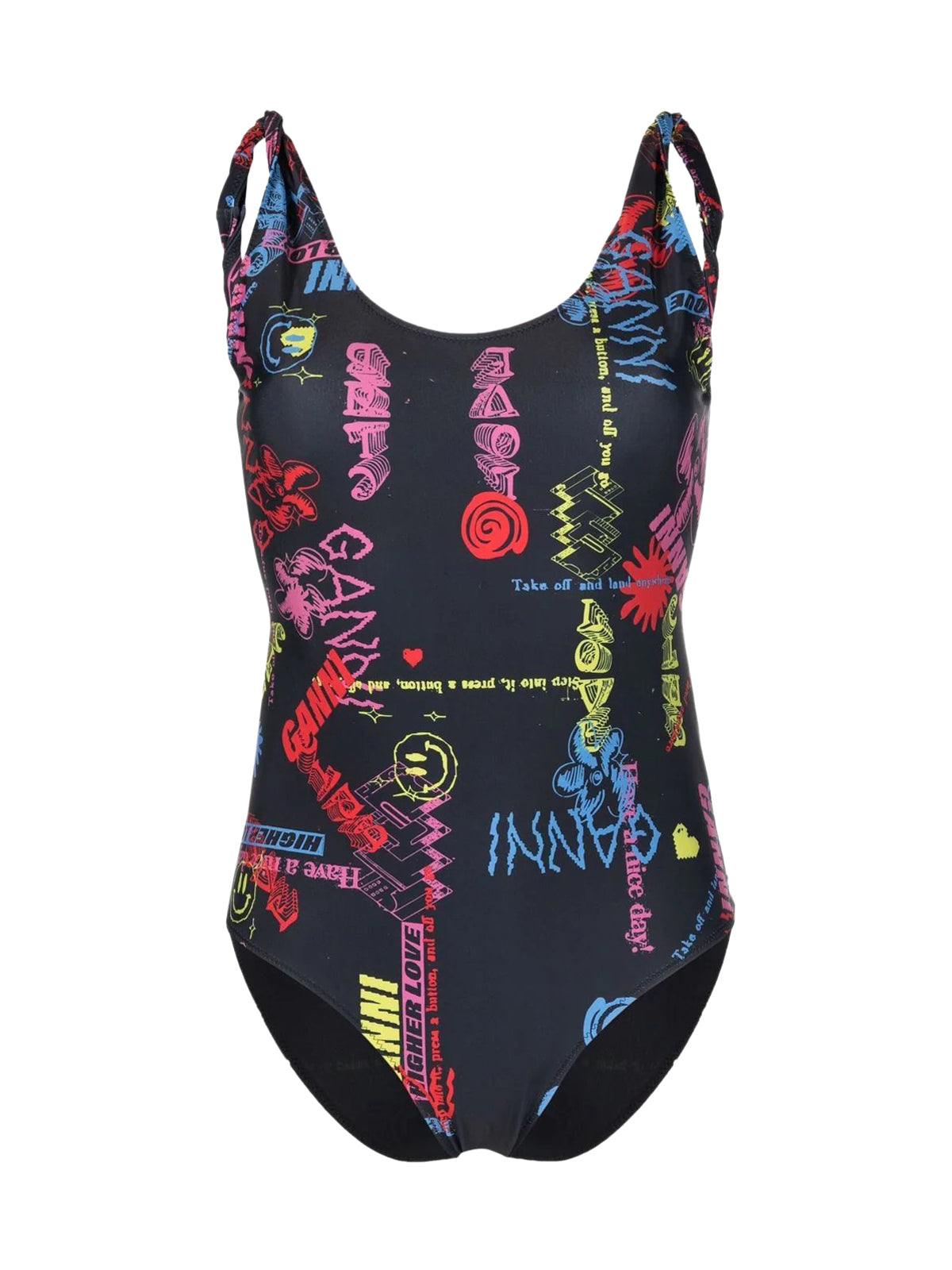 all-over graphic-print swimsuit