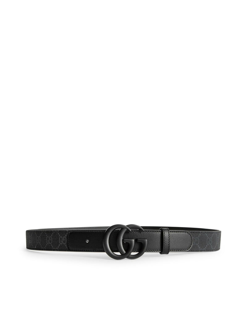 Gucci Men's 4cm Leather-Trimmed Logo-Jacquard Belt