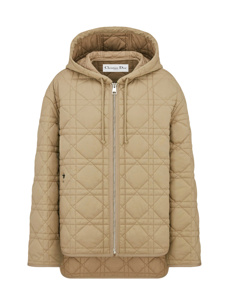 CABAN WITH MACROCANNAGE HOOD