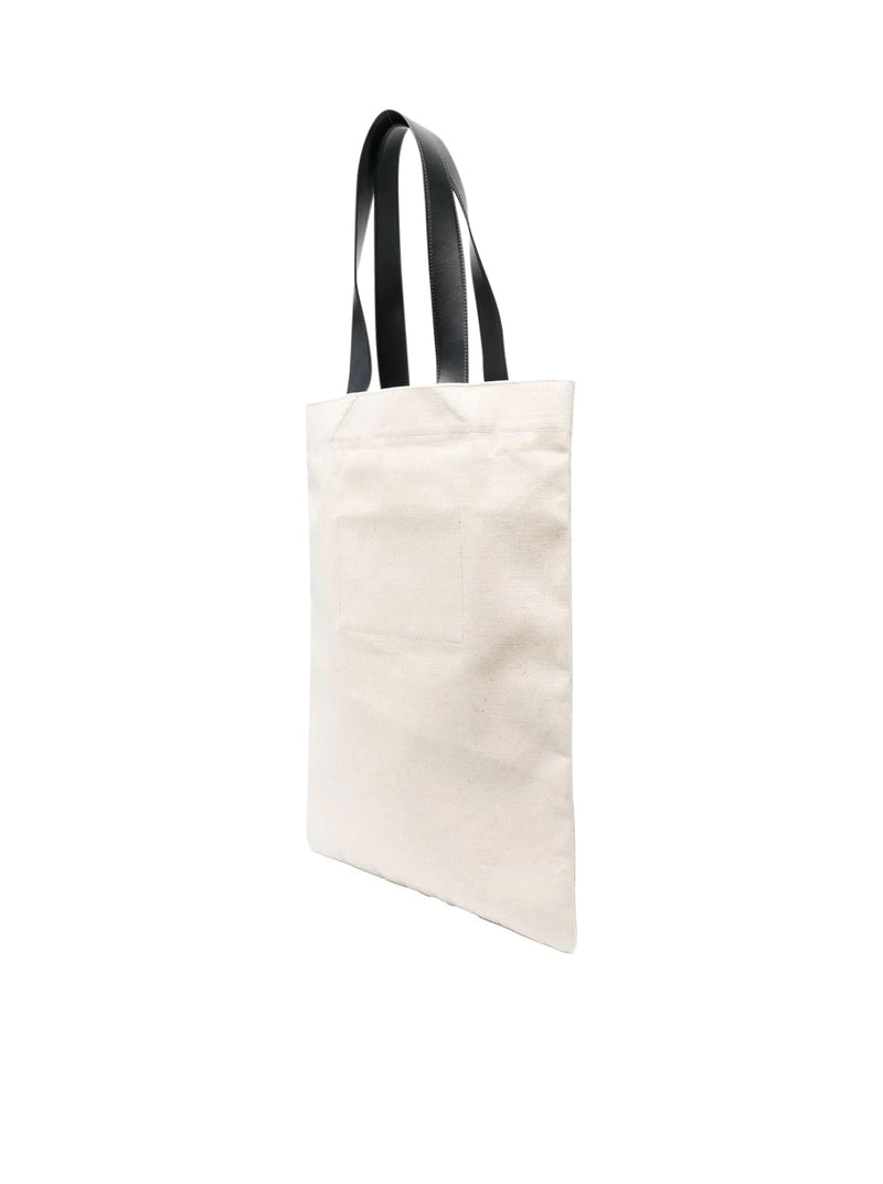 logo-print cotton tote bag