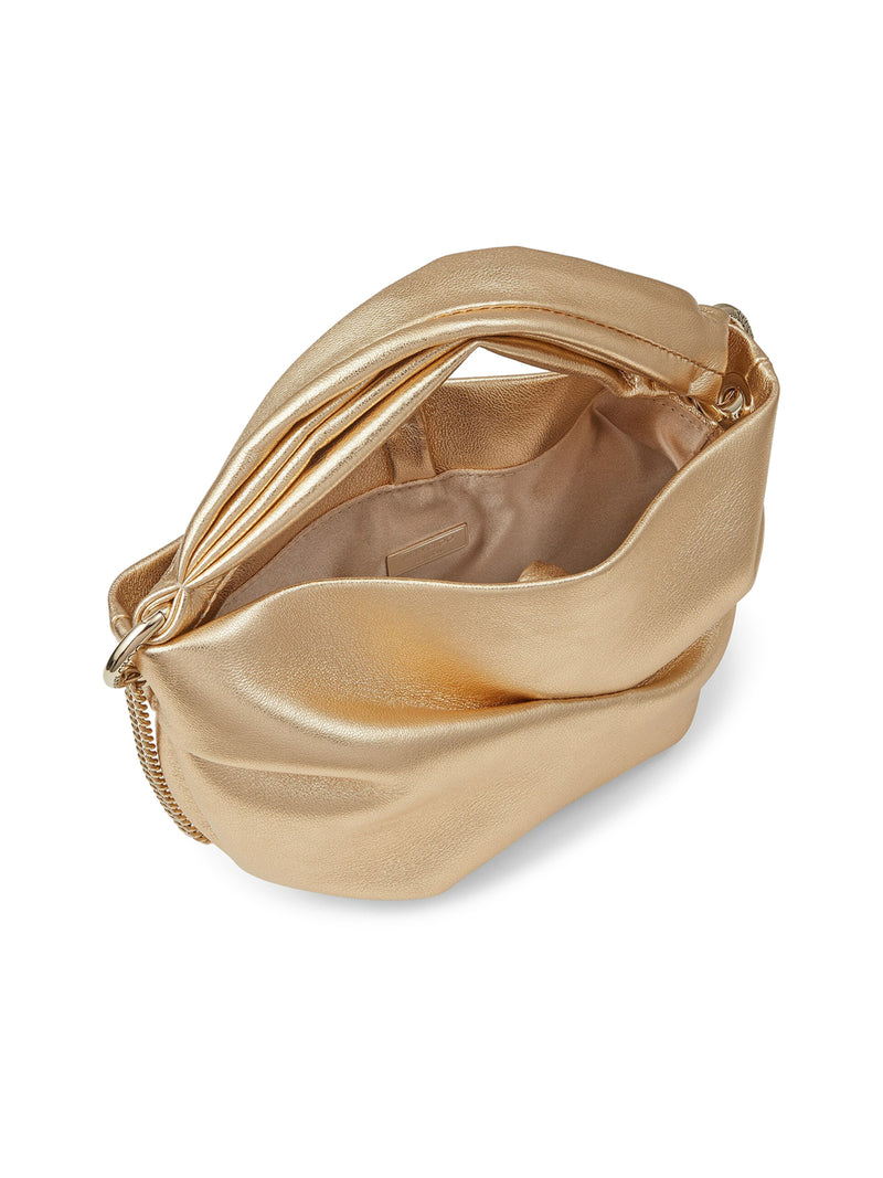 Gold Metallic Nappa Bag with Twisted Handle