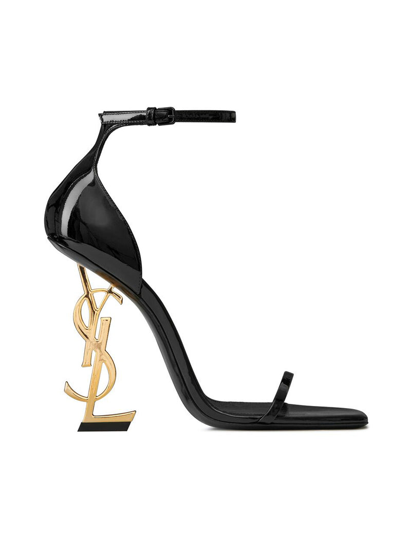 OPYUM SANDALS IN PATENT LEATHER WITH GOLDEN HEEL
