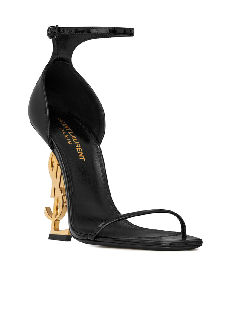 OPYUM SANDALS IN PATENT LEATHER WITH GOLDEN HEEL