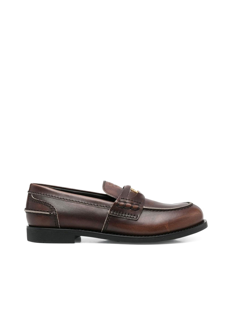 Leather loafers