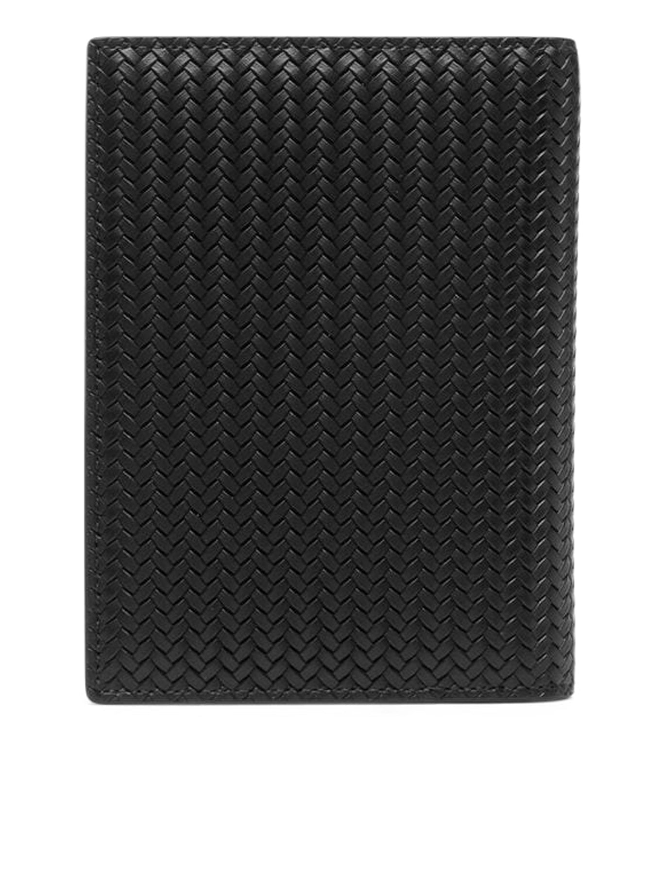 logo-plaque embossed-leather wallet