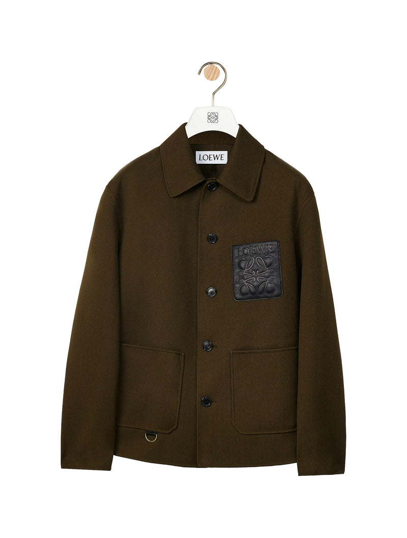 Workwear Monogram Embossed Suede Jacket