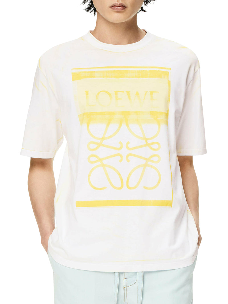 Regular fit T-shirt in cotton White/Yellow - LOEWE