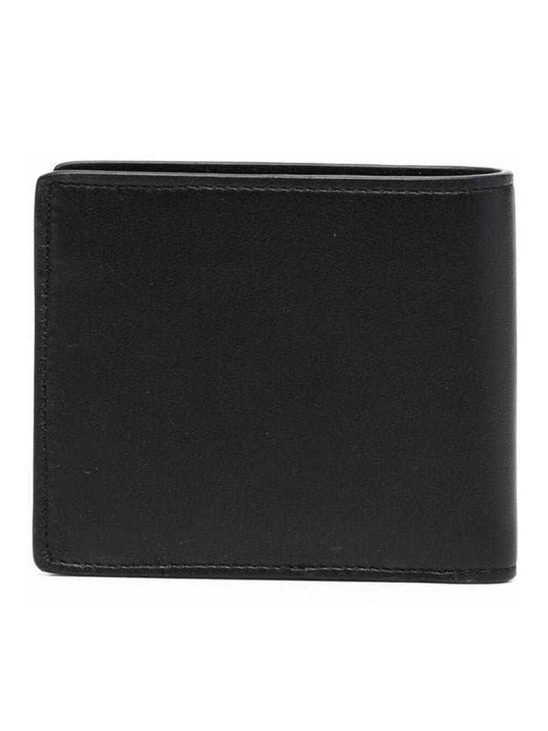 logo-plaque leather wallet
