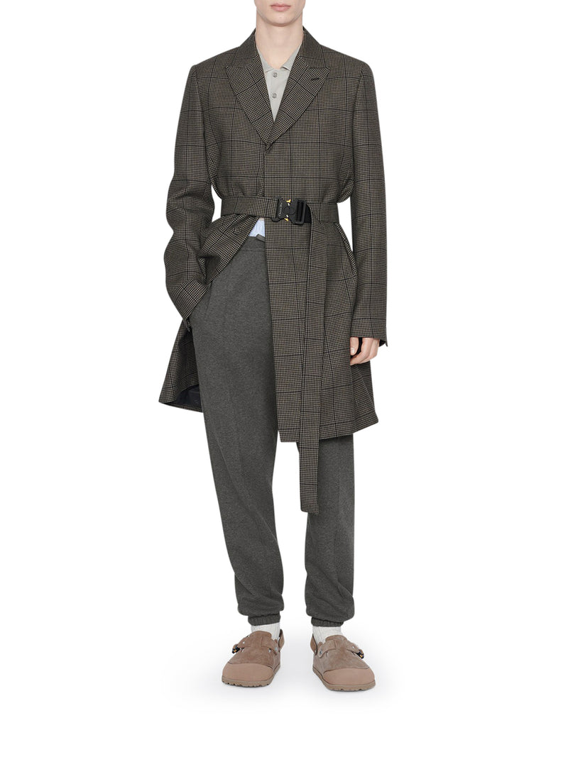 COAT WITH BELT WITH "CD" BUCKLE
