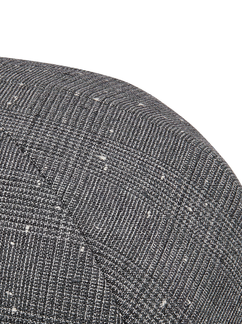 Gray wool blend canvas with Prince of Wales motif