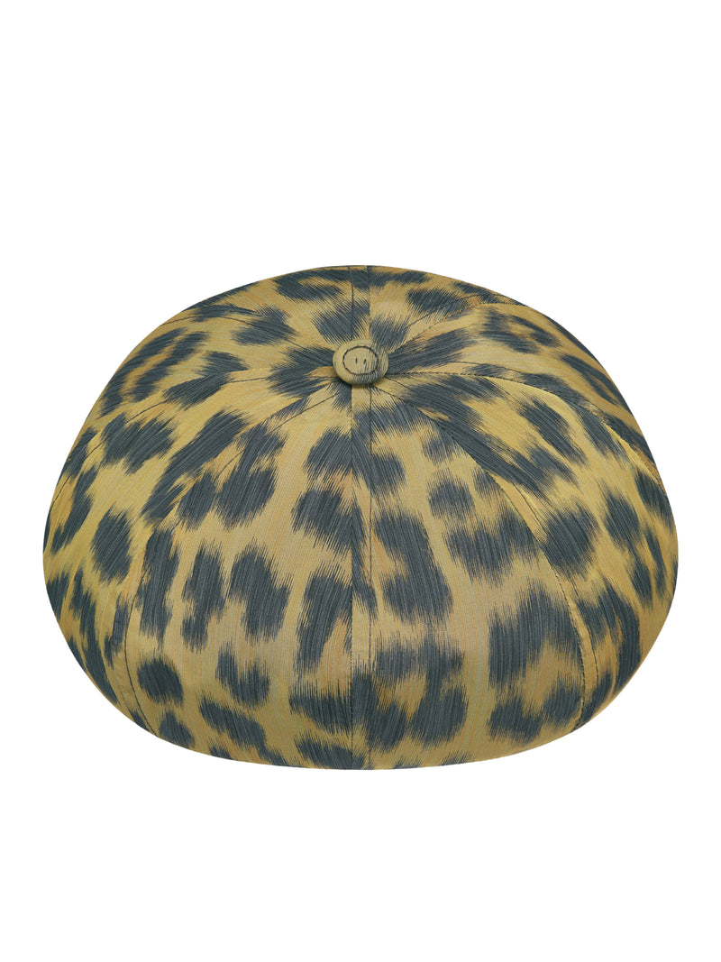 Multicolour technical taffeta with leopard print