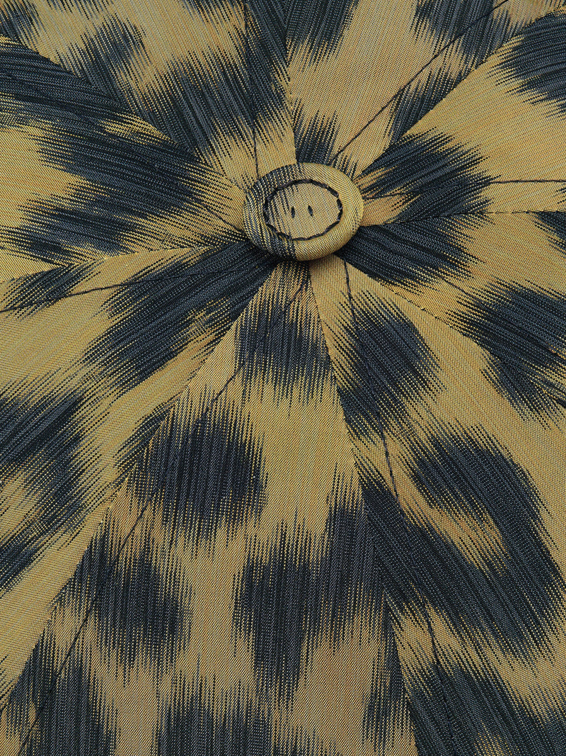 Multicolour technical taffeta with leopard print
