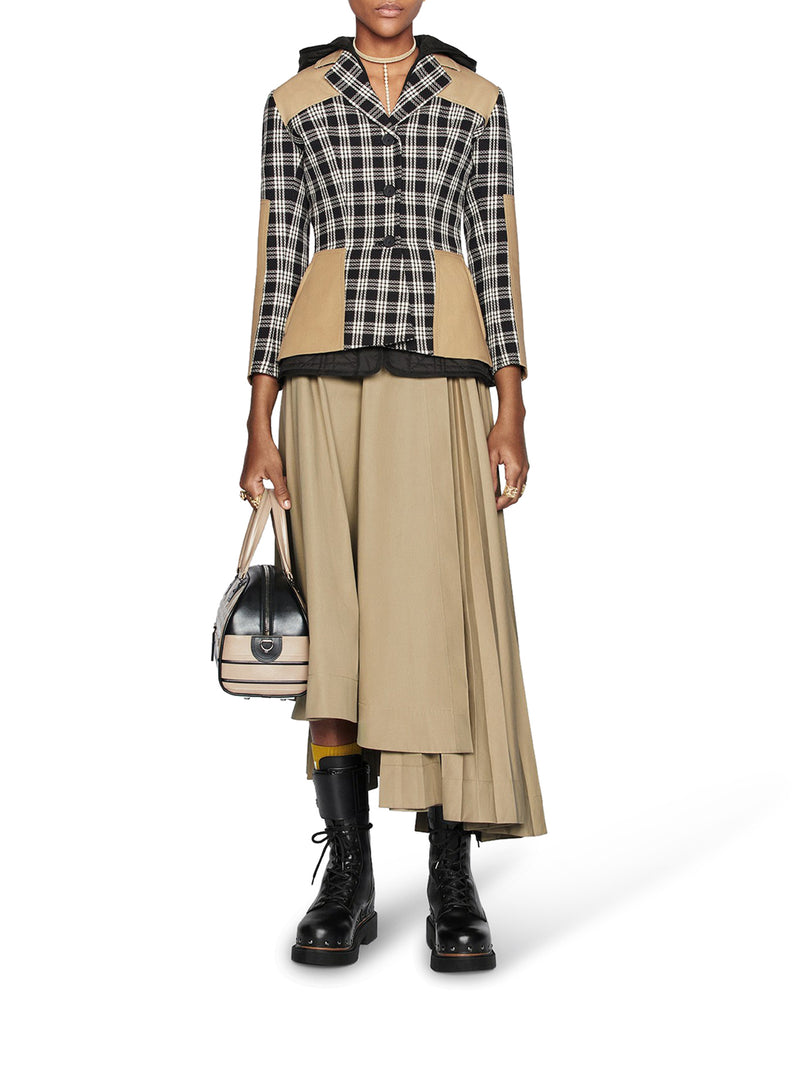 Check`n`Dior white and black wool