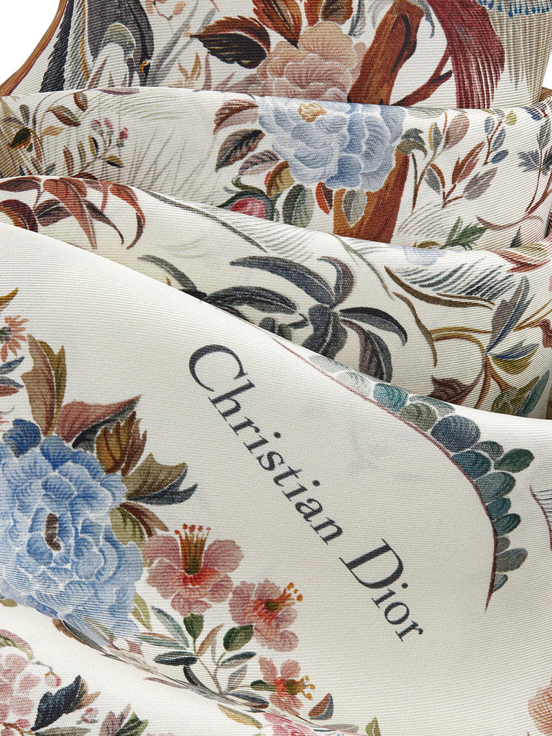 DIOR JARDIN D`HIVER SQUARE SCARF