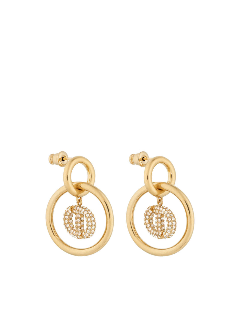 NAVY CD EARRINGS