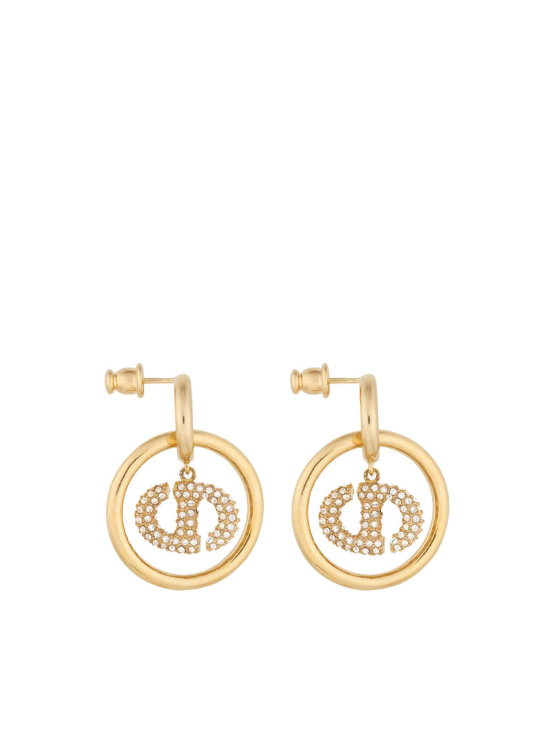 NAVY CD EARRINGS
