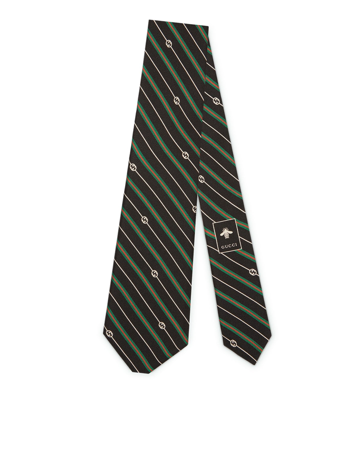 GG cross silk tie